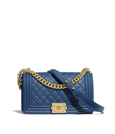 sac boy chanel bleu|Chanel boy original.